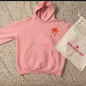 Pink Palm Puff Hoodie
